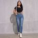 High Waist Slim Fit Jeans For Women – Butt Lifting Stretchy & Comfortable Mid Blue, 60% Cotton, Tapered Ankle (S-Xl, Distressed Denim, Office Casual)_ecoleips.com