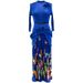 Women's Clothing Plus Size Women's Pleated Dress Summer Style Sophisticated Slightly Plump Mature Waist Cinching Printed Skirt_ecoleips.com