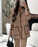 Women's Fashion Casual Loose Solid Color Two-piece Set_ecoleips.com