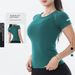 Women's Clothing Summer Sports Top Tight Quick-drying Short-sleeved Slim-fit Running Thin Yoga Clothes Fashion Fitness T-shirt_ecoleips.com