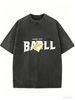 Women's Retro Casual T-Shirt, Loose Fit Vintage Washed Fashion Top_ecoleips.com