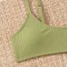 Solid Red Ribbed Scoop Neck Bikini Set Thin Strap High Cut Two Piece Beach Swimsuit_ecoleips.com