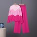 Dopamine Women's Outfit Set Loose Fitting Trousers Hooded Sweater Casual Knit Two Piece Set plus Size_ecoleips.com