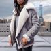 Women's Locomotive Deerskin Fleece Lamb Wool Jacket Women's Fur Cotton Jacket_ecoleips.com