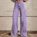 Women's Wide Leg Straight Leg Flared Jeans Anti Denim Striped Design Relaxed Everyday Wear Comfortable Feshion_ecoleips.com