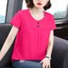 Large-Sized Women's Trendy And Fashionable Casual Short-Sleeved T-Shirt For Women, A Thin Summer Design With A Round-Nec_ecoleips.com