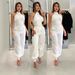 New Summer Sleeveless Slim Top + Overalls Two Piece Pants Suit For Women_ecoleips.com