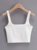 Women's Sexy Backless Double Layered Tank Top European American Style Solid Color Summer Clothing Versatile Sleeveless Short Top_ecoleips.com