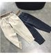Suitable For All Seasons Nine Points Cotton Harem For Women Plus Size Loose Slimming Fat MM Small Feet Linen Carrot Pants Casual Trousers_ecoleips.com