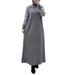 Women's Clothing Muslim Solid Color Knitted Sweater Fashionable And Elegant Dress_ecoleips.com