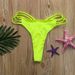 Women's Clothing Sexy Swimsuit New Bikini Solid Color Chest Bow Biki Nail Pants_ecoleips.com