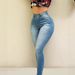 Women's High-Waisted Slim Fit Skinny Jeans Solid Color Elastic Casual Denim Jeans For Spring/Autumn Summer_ecoleips.com