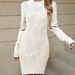 Aria Basics Aria Basics Cross-border Foreign Trade European American Long 2024 Autumn And Winter Solid Color Beaded Long-sleeve Bodycon Knit_ecoleips.com