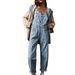 Women's Clothing Supply Casual Loose Denim Overalls Trousers For Women_ecoleips.com
