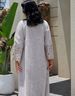 Muslim Embroidered Sequin Plus Size Women's Dress, Elegant Long Sleeve Geometric Pattern, Loose-Fitting All Seasons Fashion_ecoleips.com