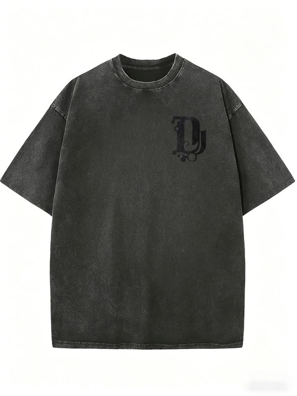 Unisex Vintage Wash Oversized Tee, Relaxed Fit Casual Street Style T-Shirt For Men & Women_ecoleips.com