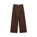 AlloFu American Retro Loose Wide-leg Jeans For Women, Drapey, Casual Straight-leg Pants 3390_ecoleips.com
