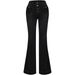Women's Clothing Spring And Summer New Retro Stitching Jeans Women's Slim Fit Stretch Flared Pants_ecoleips.com