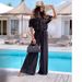 Women’s Clothing New Summer Fashion Temperament One Shoulder Solid Color Waist Jumpsuit Women's Clothing_ecoleips.com