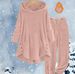 Women's Fleece Hooded Tracksuit Set - Soft & Warm Long Sleeve Top With Pants, Casual Loungewear For Fall & Winter (Multiple Colors & Sizes)_ecoleips.com