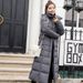 women's long puffer coat with fur hood, winter w oversized belted jacket, thickened quilted down alternat coat_ecoleips.com
