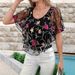 Women's Clothing Summer Lace Round Neck Short-Sleeve T-Shirt – Floral Embroidery Layered Peplum Top, Breathable Polyester Blend, Casual_ecoleips.com