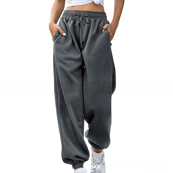 High Waisted Sweatshirt Women's Harem Sports Pants With Pockets 5 Sizes Available Casual Loose Fit Polyester_ecoleips.com