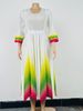 Women's Plus Size Dress Elegant V Neck Gradient Color Long Dress For Autumn Stylish_ecoleips.com