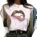 Cross-border Fashion For Spring And Summer, Stylish Letter-print Colorful Lips Plus-size Women's Clothing_ecoleips.com