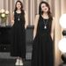French-style Vintage Pocket Dress For Women, Summer Slimming And Figure-flattering, Fashionable, Waist-cinching,_ecoleips.com