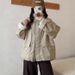 girl Girl Workwear Style Thickened Cotton Jacket 2025 Artistic Retro Simple Stand Collar Loose Casual Lamb Wool Inner Parka For_ecoleips.com