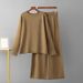 Women's Fashion Knitted Sweater And Wide Leg Pants Two Piece Set European And American Style Autumn Winter Casual Suit_ecoleips.com