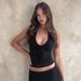 Women's European American Style Backless Halter Neck Camisole Summer Top with Ribbon Bow Inner Layer Regular Size Polyester_ecoleips.com