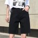 K Women's New Style High-Waisted Loose Skinny Straight Mid-Length Jeans_ecoleips.com