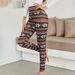 Women's High Waist Christmas Print Leggings - Stretchy Tummy Control Thermal Pants For Winter & Fall, Snowflake Design, Workout Running Yoga Fitness_ecoleips.com