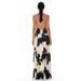 Swimwear New Deep V Backless Printed One Piece Swimsuit Set Women Global Selected Swimwear_ecoleips.com