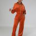 Women's Clothing Autumn And Winter Leisure Velvet Long Sleeved Elastic Waist Zipper Jacket Trousers Sports Suit_ecoleips.com