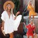 Women's Clothing Crochet Belted Cover-Up Dress - Sexy Backless Beach Tunic With Sun Protection, Lightweight Breathable Rayon Blend_ecoleips.com