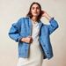 Women's Casual Versatile Denim Jacket European And American Style Pocket Side Slit Design_ecoleips.com
