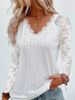 Women's Clothing Women's Long Sleeve Lace Patchwork Hollow Out Top Fashionable Spring Blouse Style For Formal & Casual For Women_ecoleips.com