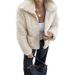 DiYun European And American Elegant Simple Fur Long-Sleeve Coat Women's Clothing 2025 Autumn/Winter_ecoleips.com