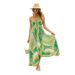 2025 New Spring Summer Off-Shoulder V-Neck Women's Printed Fairy Long Elegant Dress With Flared Hem_ecoleips.com