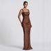 K Sexy Pleated High-end New Dress With Slimming Effect, Camisole Temperament, Banquet Evening Gown, Long_ecoleips.com