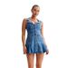 25 European And American Style Sexy Hot Girl Halter Neck A-line Denim Dress, New Cross-border Women's Clothing,_ecoleips.com