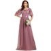 2025 Style New Formal Long Evening Lace Patchwork Dress For Women_ecoleips.com