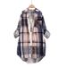 Retro-Style Long-Sleeved Shirt With A Checkered Pattern, A Loose-Fitting Jacket That Flatters The Figure, And A Colorful_ecoleips.com