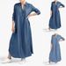 plus Size Women's Solid Color Denim Dresses European American Style Cross Border E-commerce 2024 Fashion for Curvy Ladies_ecoleips.com