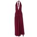 Best-selling In Europe And America, 2025 Summer New Sexy V-neck Slit Dress, Pleated Backless Solid Color Dress For_ecoleips.com