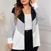 Stylish Striped Loose Cardigan Jacket – Color Block Casual Open Front Coat, Lightweight & Comfortable For Women_ecoleips.com