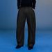 Women's Clothing Retro Original Color Denim Black Scimitar Wide Leg Casual Straight Loose Denim Trousers For Men And Women_ecoleips.com